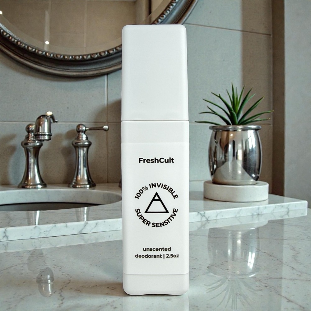 FreshCult Deodorant Spray Unscented Aluminum & Baking Soda-Free Sensitive Skin